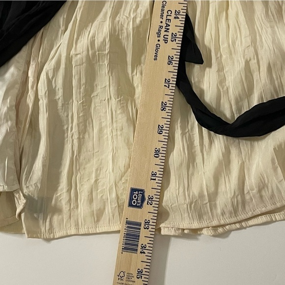 WOMEN MINI COLOR-BLOCK DRESS  CREPE SURPLICE NECK WRAP M - 4S13NNA WEILA DRESS - Picture 14 of 17